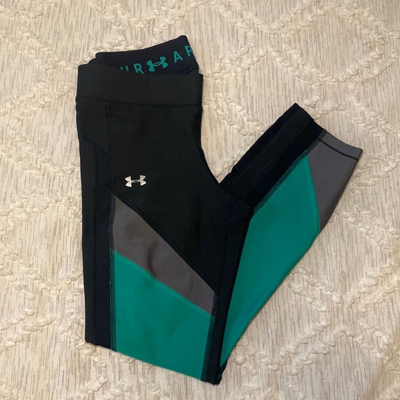 Under Armour Color Block Heatgear Compression Leggings - S - Picture 1 of 5